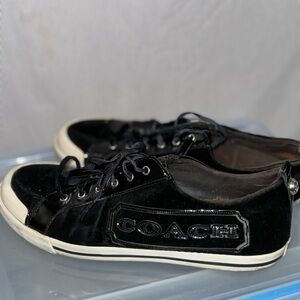 Coach Fabian’s Black Velvet Sneakers - Women’s 9.5